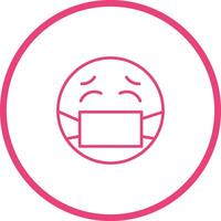 Face with Medical Mask Icon Design vector