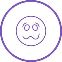 Woozy Face Icon Design vector
