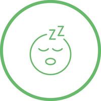 Sleeping Face Icon Design vector