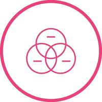 Venn Diagram Icon Design vector