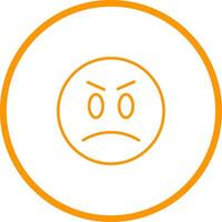 Angry Face Icon Design vector