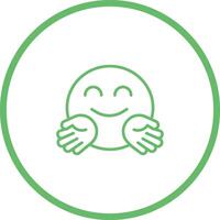 Hugging Face Icon Design vector