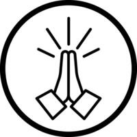 Folded Hands Icon Design vector
