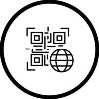 QR Code Website Icon Design vector