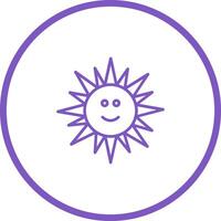 Sun with Face Icon Design vector