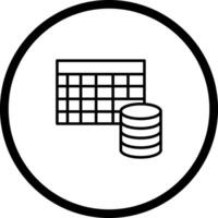 Table Data Icon Design vector