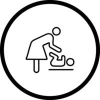 Changing Table Icon Design vector