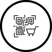 QR Code Shopping Icon Design vector