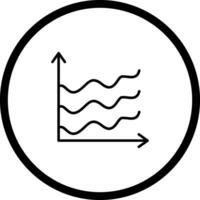 Spline Chart Icon Design vector