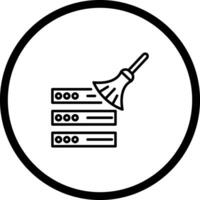 Data Cleaning Icon Design vector