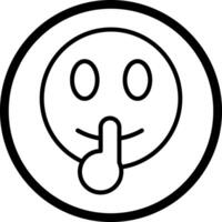 Shushing Face Icon Design vector