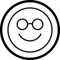 Nerd Face Icon Design vector