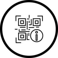 QR Code Information Icon Design vector
