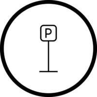 P Button Icon Design vector