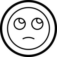 Face with Rolling Eyes Icon Design vector