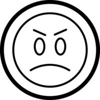 Angry Face Icon Design vector