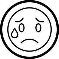 Crying Face Icon Design vector
