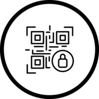 QR Code Encryption Icon Design vector