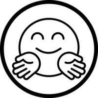 Hugging Face Icon Design vector