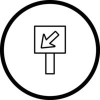 Diagonal Down Left Arrow Icon Design vector