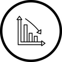 Chart Down Icon Design vector
