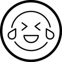 Face with Tears of Joy Icon Design vector