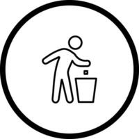 Litter in Bin Sign Icon Design vector