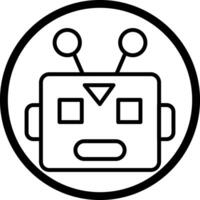 Robot Face Icon Design vector