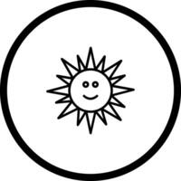 Sun with Face Icon Design vector