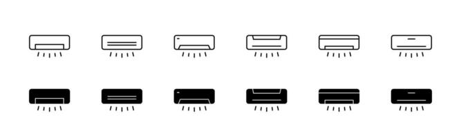 A set of black and white icons of different types of electronic devices vector