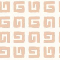 Abstract Neutral Beige Seamless Pattern with hand drawn Squiggles vector