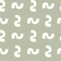 Minimal Abstract Seamless Pattern with Squiggle Shapes vector