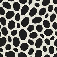 Black and White Spotted Seamless Pattern vector