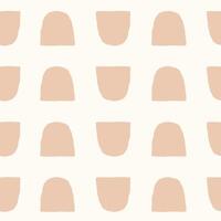 Neutral Beige Seamless Pattern with Minimal Abstract Shapes vector