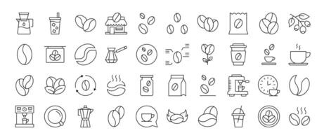 Simple Linear Icon of Coffee. Editable Stroke. Minimalistic Linear Pictogram for Design of Cards, Apps, Banners, Posts vector