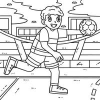 Handball Player Running with the Ball Coloring vector