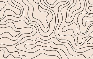 Abstract horizontal background with black linear waves vector