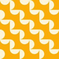 Trendy retro geometric seamless pattern with colorful semicircles. Modern minimal abstract background. Beige and yellow colors. vector