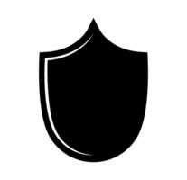 Shield logo template flat illustration, shielding icon in black and white color, security and protector symbol isolated on white background vector