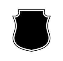 Shield logo template flat illustration, shielding icon in black and white color, security and protector symbol isolated on white background vector