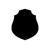 Shield logo template flat illustration, shielding icon in black and white color, security and protector symbol isolated on white background vector