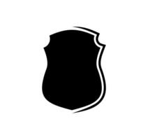 Shield logo template flat illustration, shielding icon in black and white color, security and protector symbol isolated on white background vector