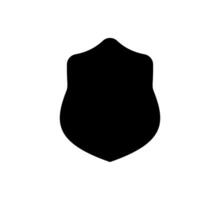 Shield logo template flat illustration, shielding icon in black and white color, security and protector symbol isolated on white background vector
