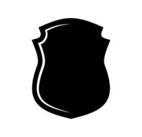 Shield logo template flat illustration, shielding icon in black and white color, security and protector symbol isolated on white background vector