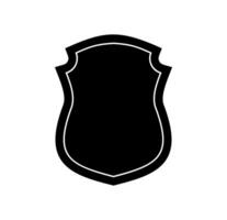 Shield logo template flat illustration, shielding icon in black and white color, security and protector symbol isolated on white background vector