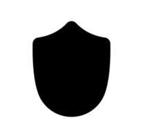 emblem Shield logo template flat illustration, shielding icon in black and white color, security and protector symbol isolated on white background vector