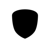 emblem Shield logo template flat illustration, shielding icon in black and white color, security and protector symbol isolated on white background vector