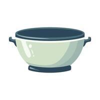 A bowl with a lid on a white background vector