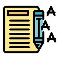 Copywriting pencil writing content on paper with a letters vector