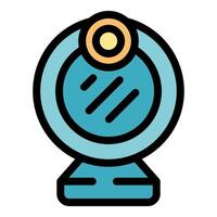 Web camera stream broadcasting on stand icon outline vector